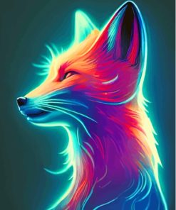 Neon Fox Paint By Numbers