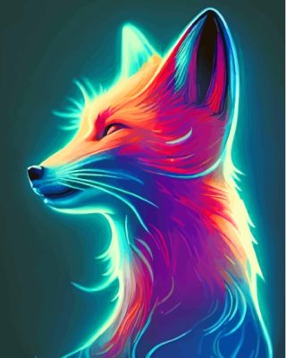 Neon Fox Paint By Numbers