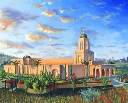 Newport Beach Temple Art Paint By Numbers