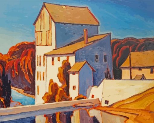 Old Mill Elora A J Casson Paint By Numbers