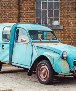 Old Rusty Citroen 2cv Car Paint By Numbers