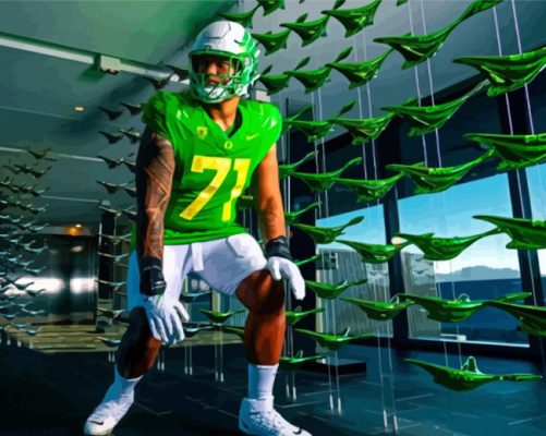 Oregon Ducks Player Paint By Numbers