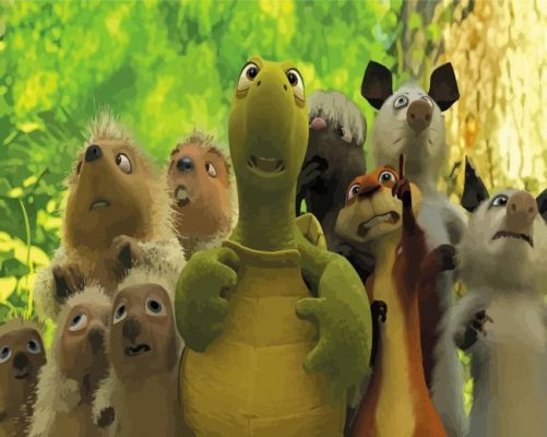 Over The Hedge Cartoon Characters Paint By Numbers