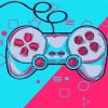 Pink Blue Gamepad Paint By Numbers