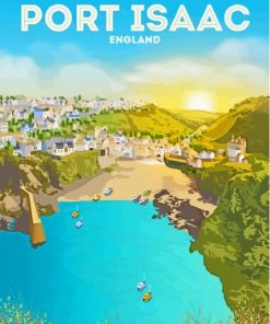 Port Isaac England Poster Paint By Numbers