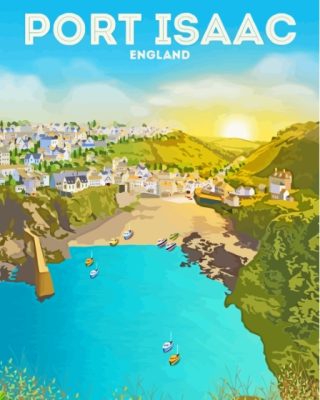 Port Isaac England Poster Paint By Numbers