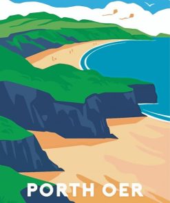 Porth Oer Poster Paint By Numbers