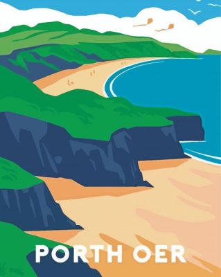 Porth Oer Poster Paint By Numbers