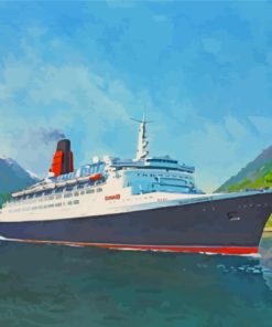 Qe2 British Ship Paint By Numbers