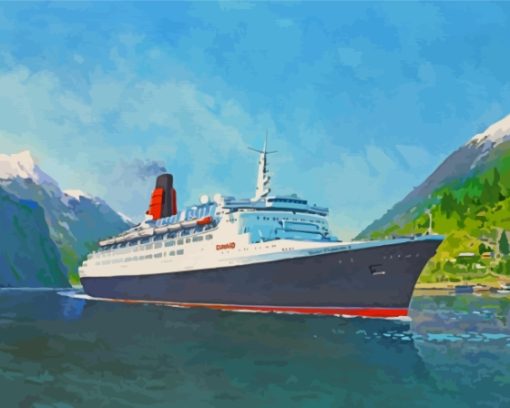 Qe2 British Ship Paint By Numbers