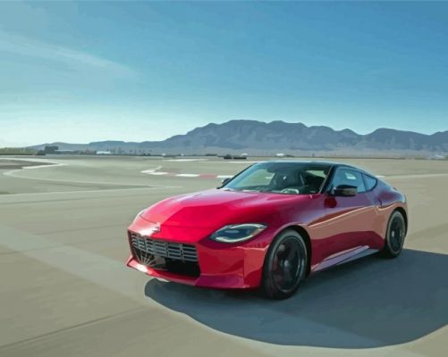 Red Nissan Z Paint By Numbers