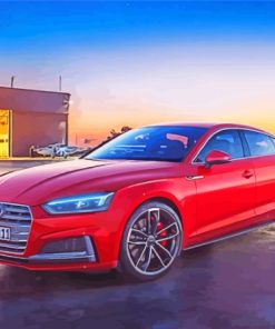 Red Audi S5 Engine Paint By Numbers