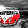 Red V Camper Van Paint By Numbers