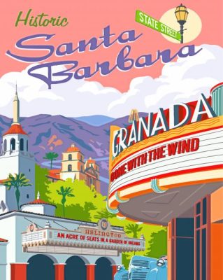 Santa Barbara Poster Paint By Numbers