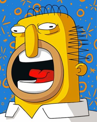 Screaming Homer Paint By Numbers