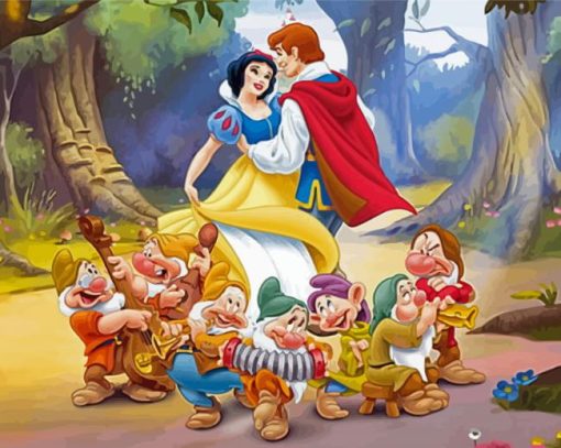 Snow White And Prince Charming Dancing Paint By Numbers