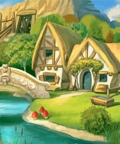 Snow White Cottage Paint By Numbers