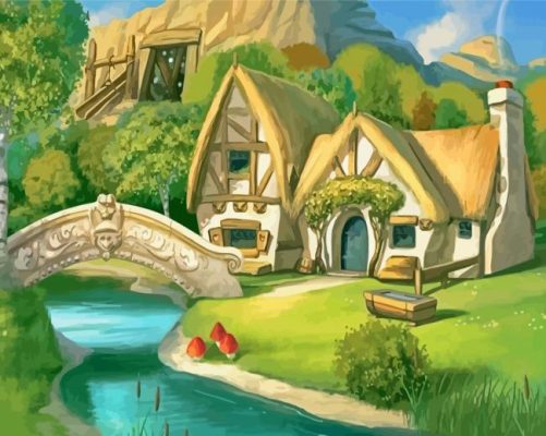 Snow White Cottage Paint By Numbers