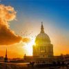 St Pauls Cathedral With Beautiful Sunset View Paint By Numbers