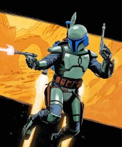 Star Wars Jango Fett Paint By Numbers