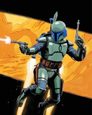 Star Wars Jango Fett Paint By Numbers