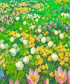 Studio Ghibli Floral Art Paint By Numbers