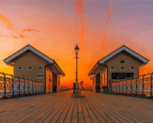 Sunrise At Penarth Pier Paint By Numbers