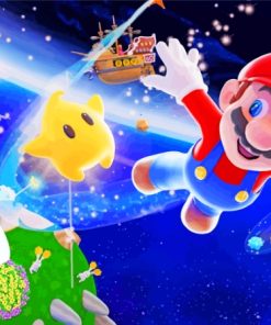 Super Mario Galaxy Paint By Numbers