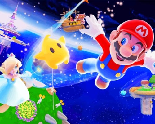 Super Mario Galaxy Paint By Numbers