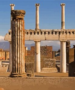 Temple Ruins In Pompeii Paint By Numbers