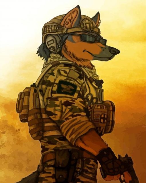 The Army Dog Paint By Numbers