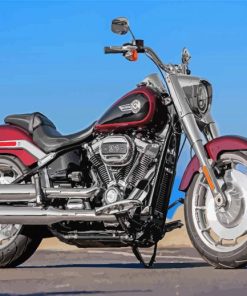 The Harley Fat Boy Motorcycle Paint By Numbers