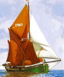 The Thames Sailing Barge Paint By Numbers