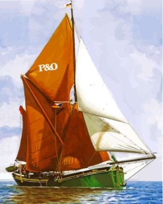 The Thames Sailing Barge Paint By Numbers