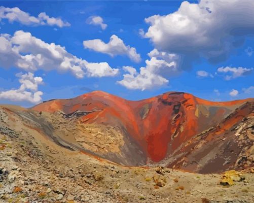 Timanfaya National Park Landscape Paint By Numbers