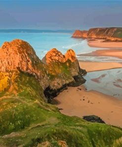 UK Three Cliffs Bay Paint By Numbers