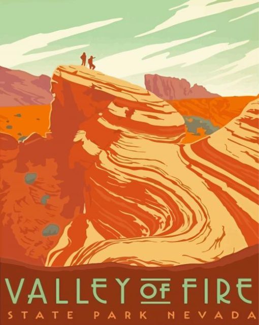 Valley Of Fire State Park Poster Paint By Numbers