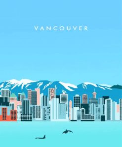 Vancouver Poster Illustration Paint By Numbers