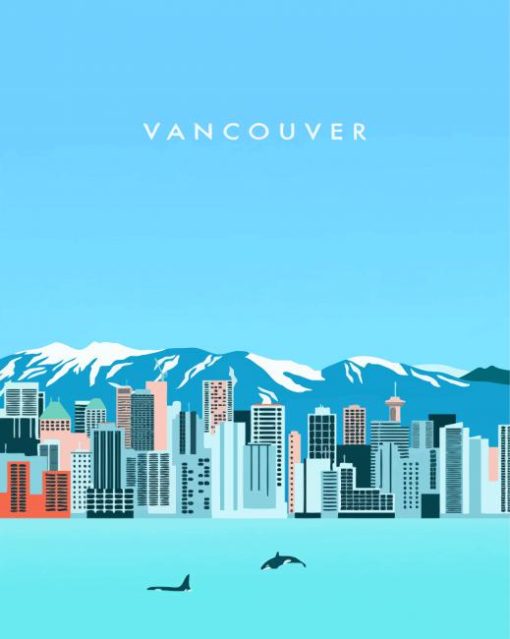 Vancouver Poster Illustration Paint By Numbers