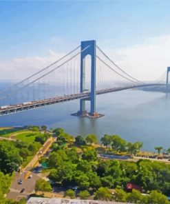 Verrazzano Narrows Bridge View Paint By Numbers