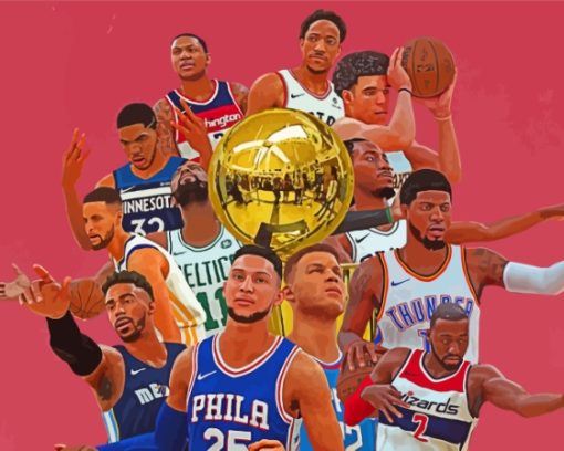 Video Game NBA 2k Paint By Numbers