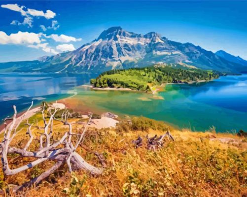 Waterton Lake National Park Paint By Numbers