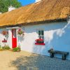 White Red Irish Cottage Paint By Numbers