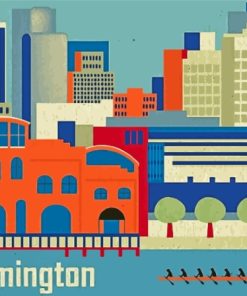 Wilmington Delaware Poster Art Paint By Numbers