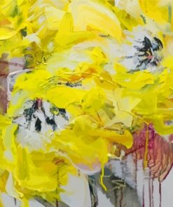 Yellow Flower Abstract Paint By Numbers