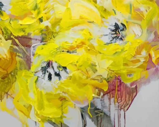 Yellow Flower Abstract Paint By Numbers