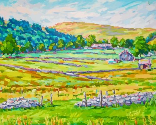 Yorkshire Dales Landscape Art Paint By Numbers