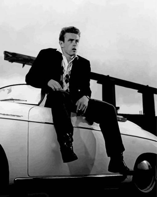 Actor James Dean In A Car Paint By Numbers