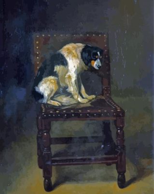 Aesthetic Dog On Chair Paint By Numbers