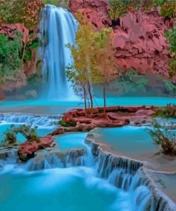 Aesthetic Grand Canyon Waterfall Paint By Numbers